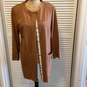 Soft suede sweater/jacket. Bought in Italy, worn three times.